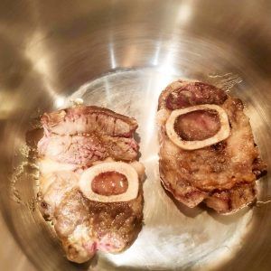 sofregint i sellant el ossobuco de vedella