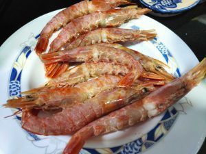 gambas en un plato