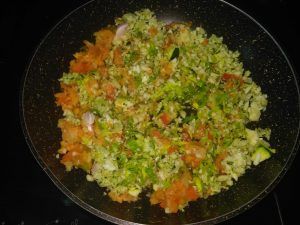 verduras salteándose