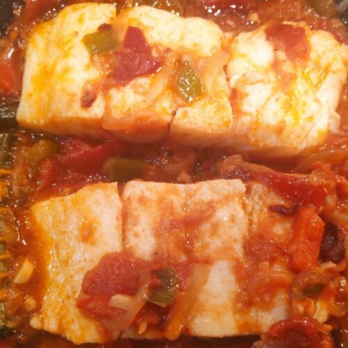dos lloms de bacallà a l'ajoarriero