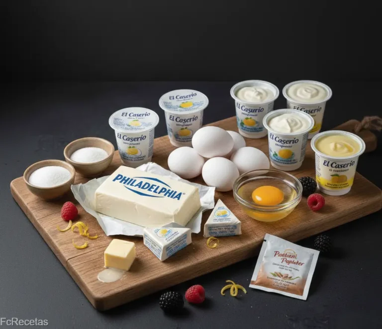 ingredientes del pastel de queso cremoso al horno casero