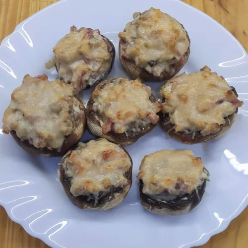 Champiñones rellenos en el horno receta fácil y rápida