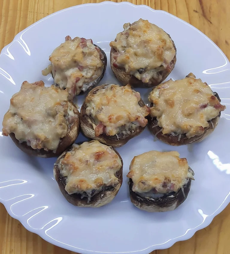 Champiñones rellenos en el horno receta fácil y rápida