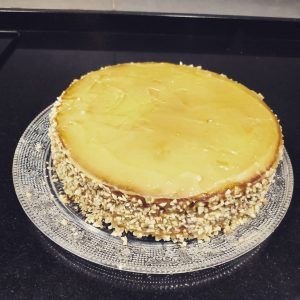 la tarta con la yema quemada