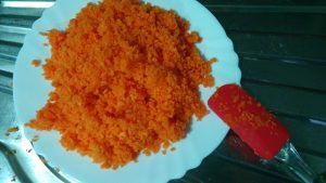 zanahoria en un plato