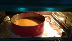 carrot cake en el horno