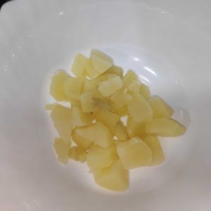 patata cocida troceada