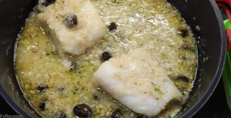 bacalao a fuego lento con la picada