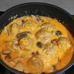 albóndigas con setas