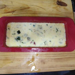 la masa dentro del molde