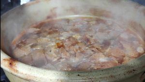 sopa cociéndose