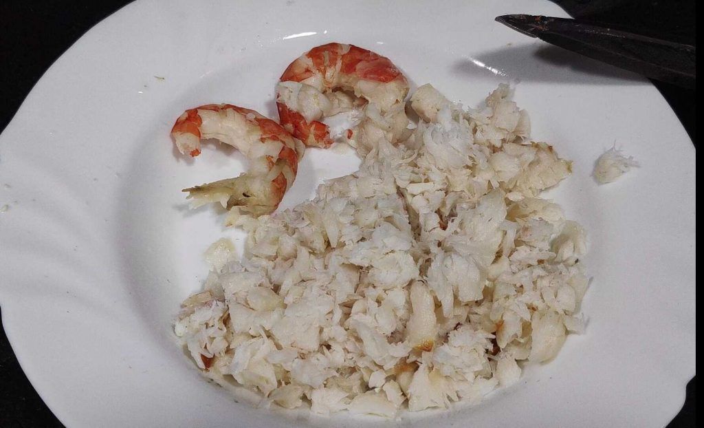 lluç trossejat i gambes pelades