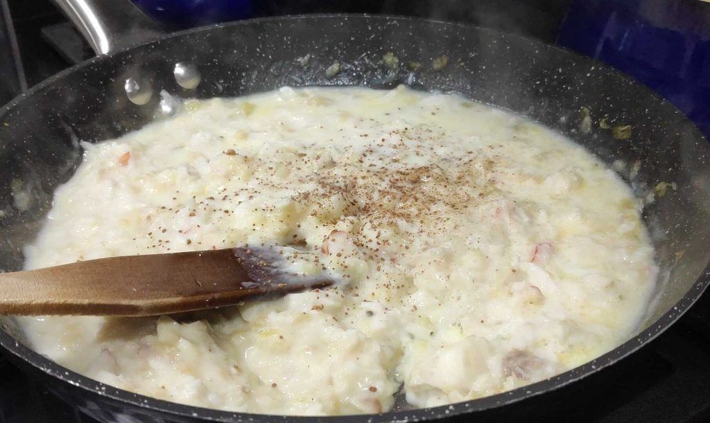 a la paella afegit el brou