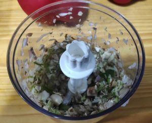 Picada de julivert a la picadora