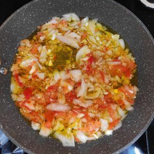 sartén con sofrito