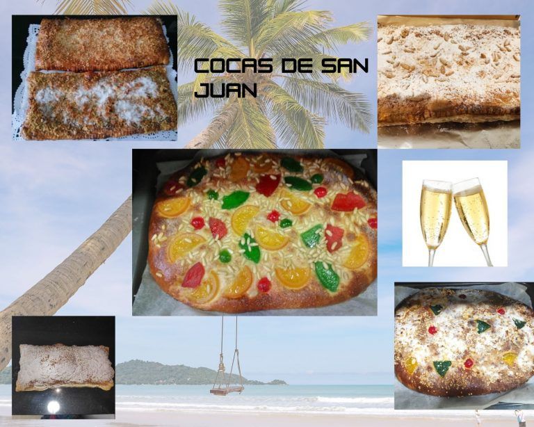 cocas de san Juan en un collage