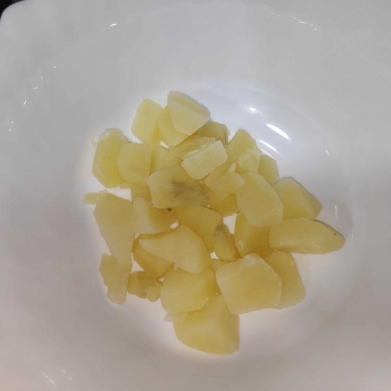 patata troceada cocida