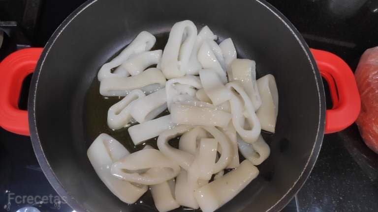 calamares sofriendo