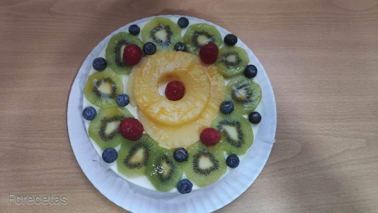 tarta de frutas fria