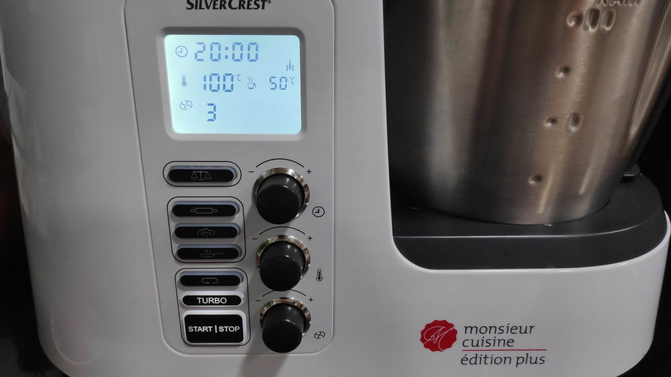 robot de cocina con programa de cocción de 20 minutos
