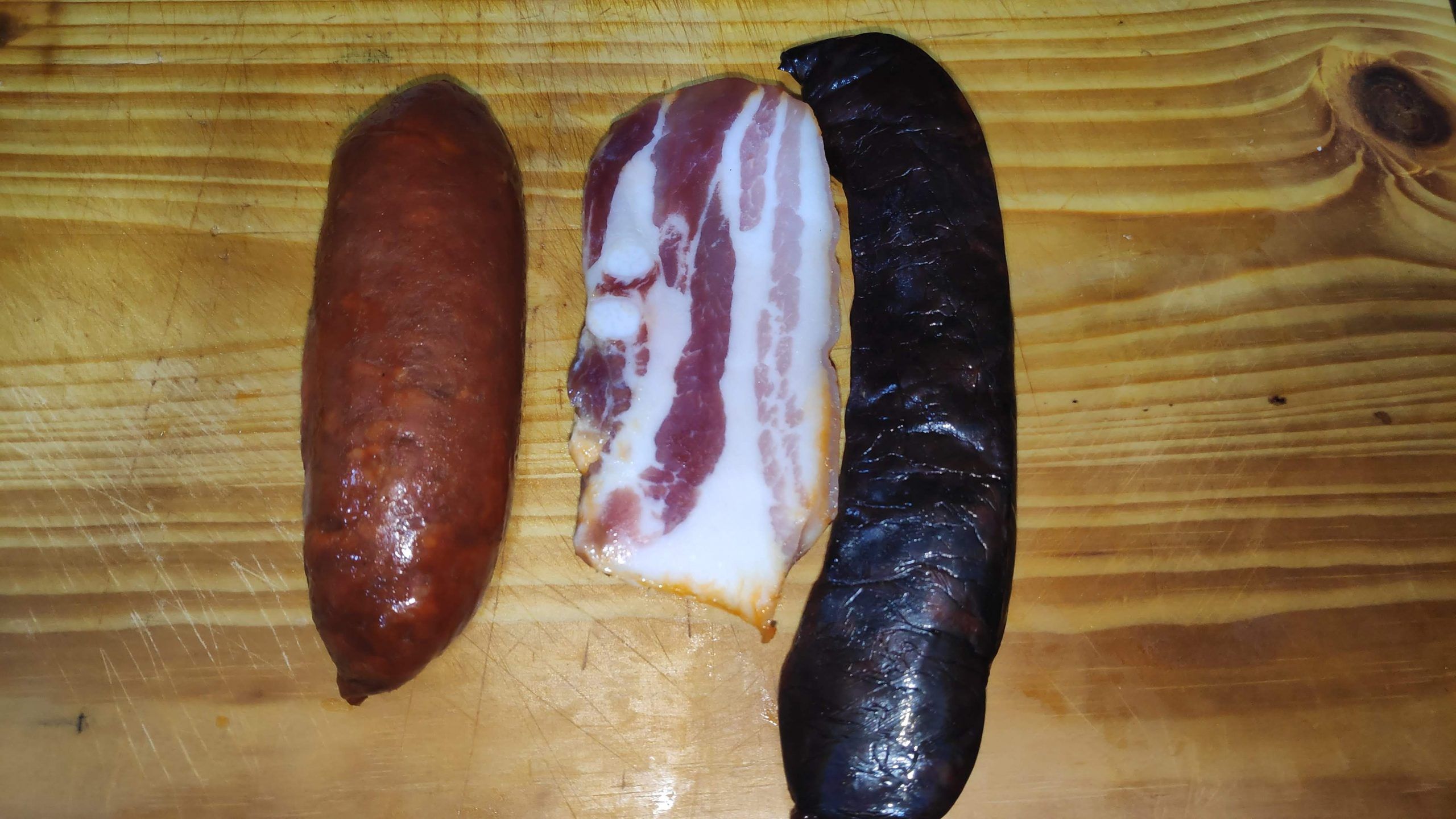 compagno de la fabada, chorizo , morcilla y tocino