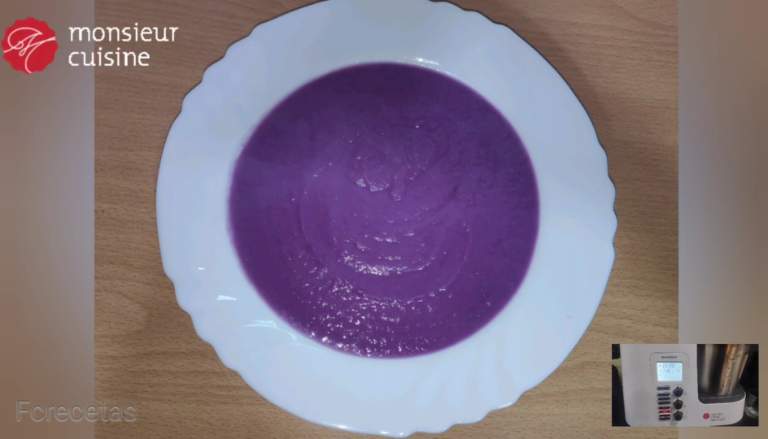 crema de col lombarda y manzana