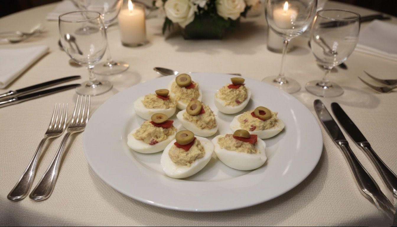 huevos rellenos de atún