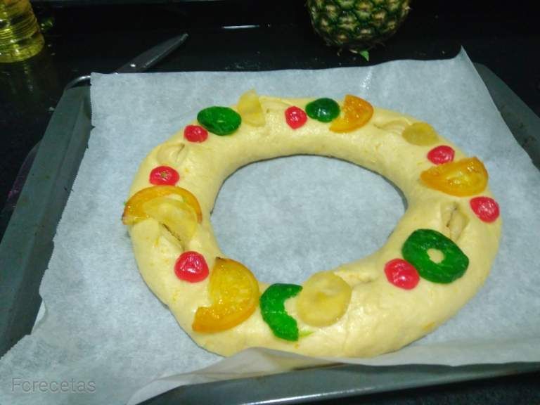 rortell de reis a la safata de forn a pun de coure