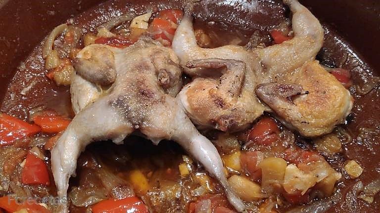 codornices en la cazuela