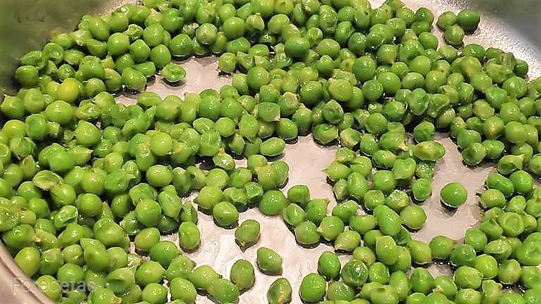 pèsols amb la mantega a la cassola