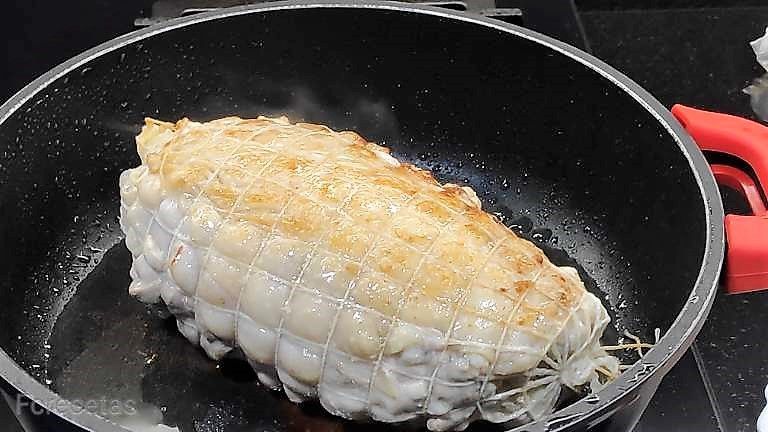 redondo de pollo en la cazuela