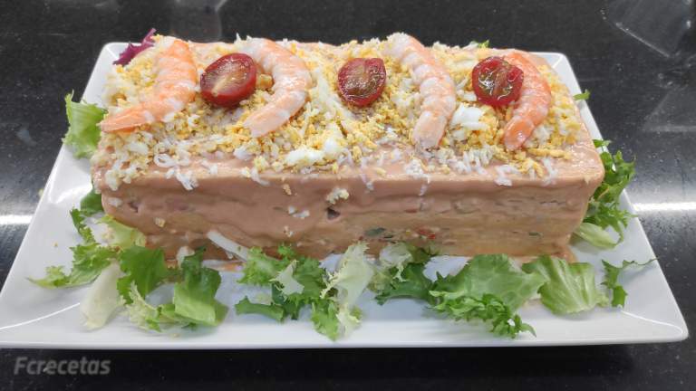 pastís de marisc decorat