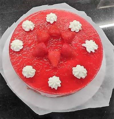 tarta mousse de fresas