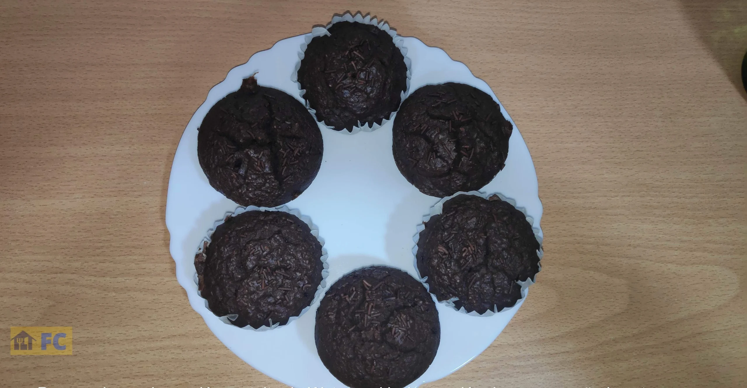 Magdalenas de avena integral y cacao sin azúcar