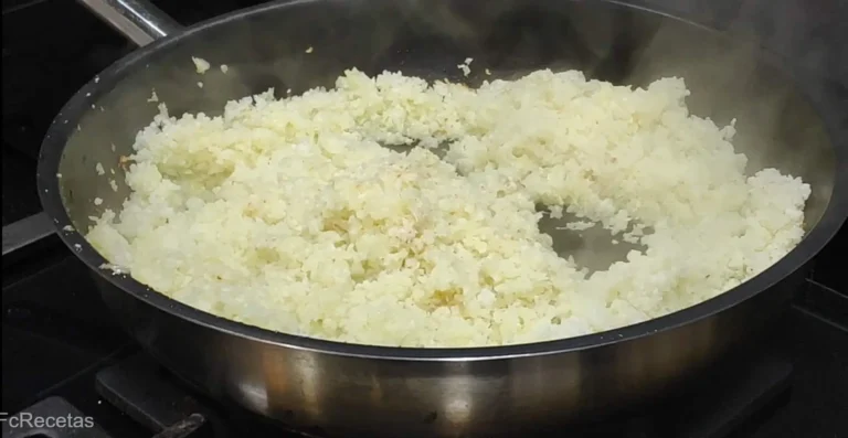 en una sarè amb oli molla de coliflor