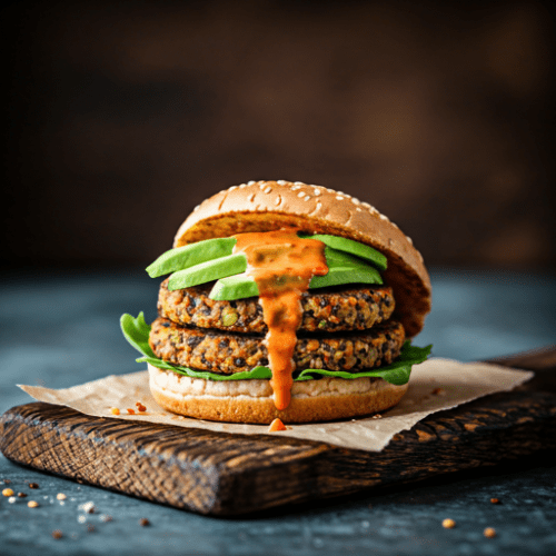 hamburguesa de brocolí i verat