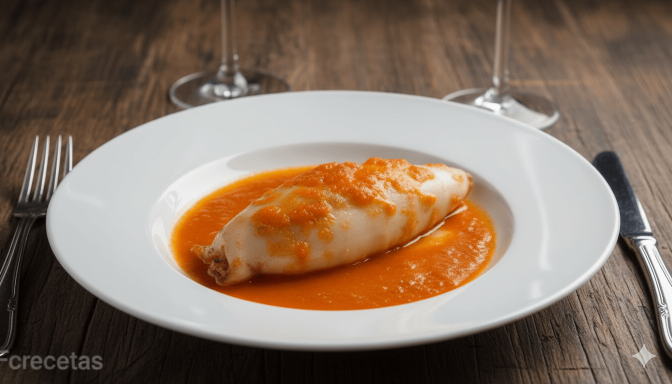 alamares rellenos de carne picada en salsa
