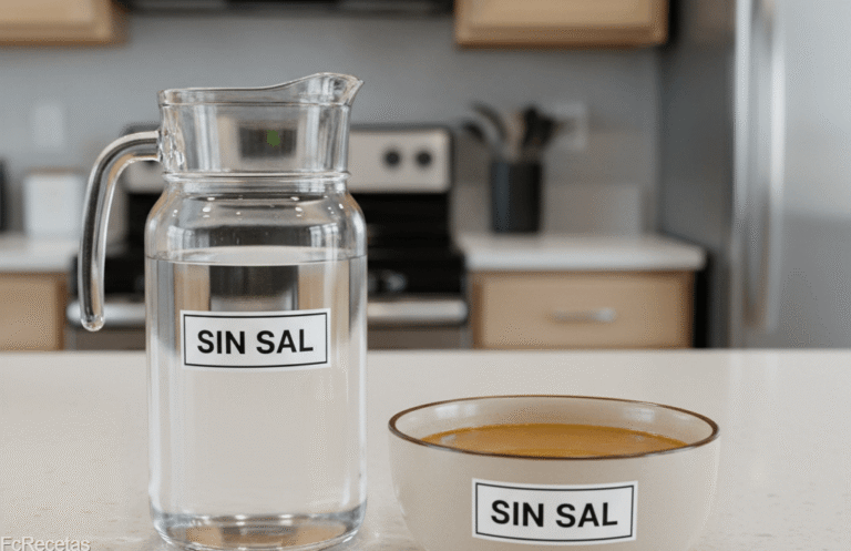 Añadir agua o caldo sin sal para reducir la salinidad de un guiso