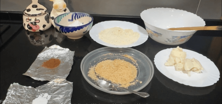 ingredient i preparatius per cuinar els polvorons