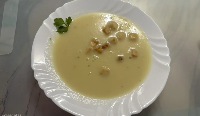 crema de cebolla con picatostes