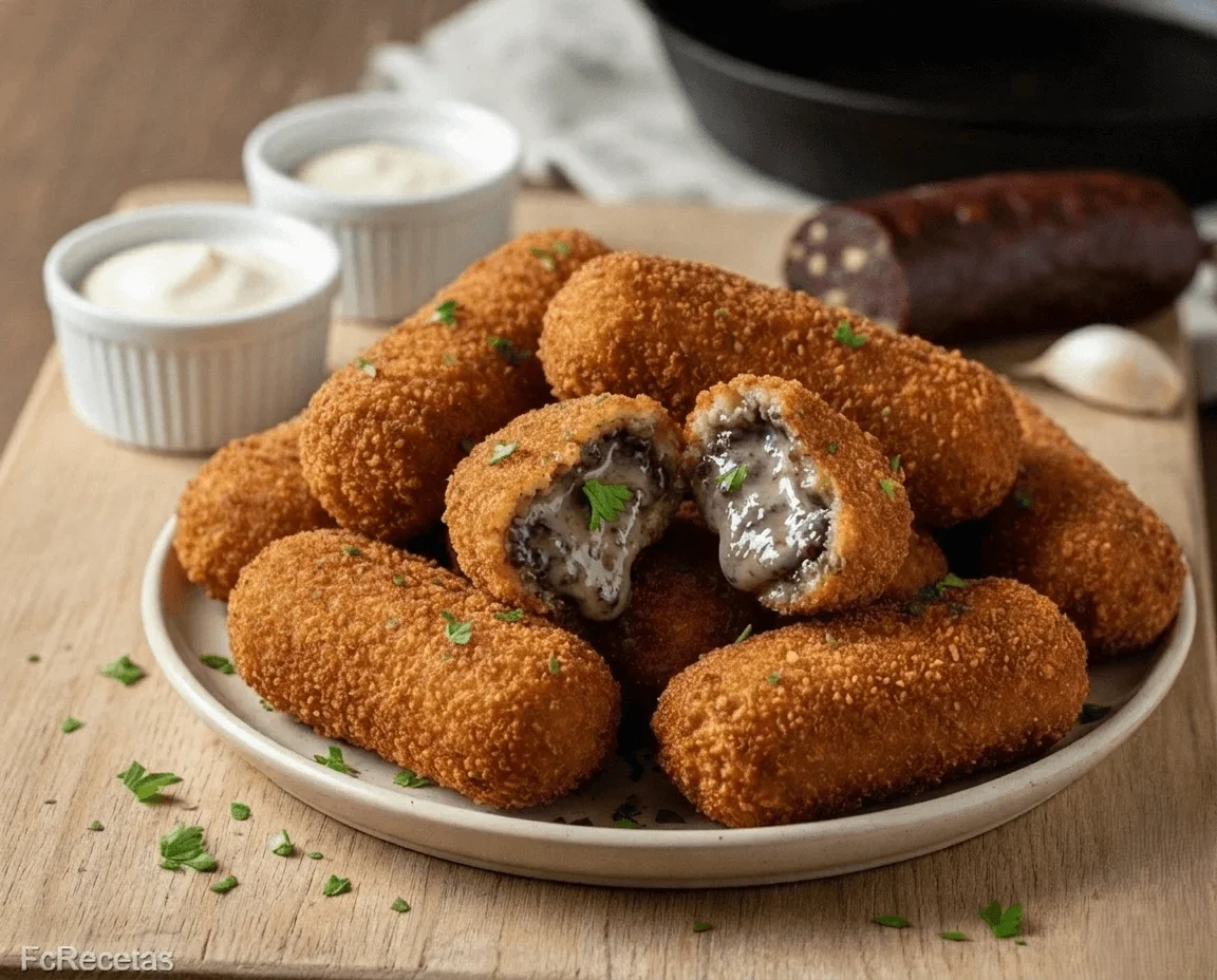 croquetas de morcilla cremosas