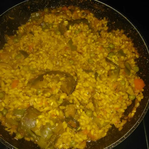 arròs integral amb verdures al curri ja cuinat