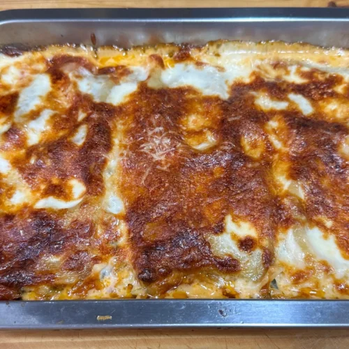 lasaña de verduras gratinada