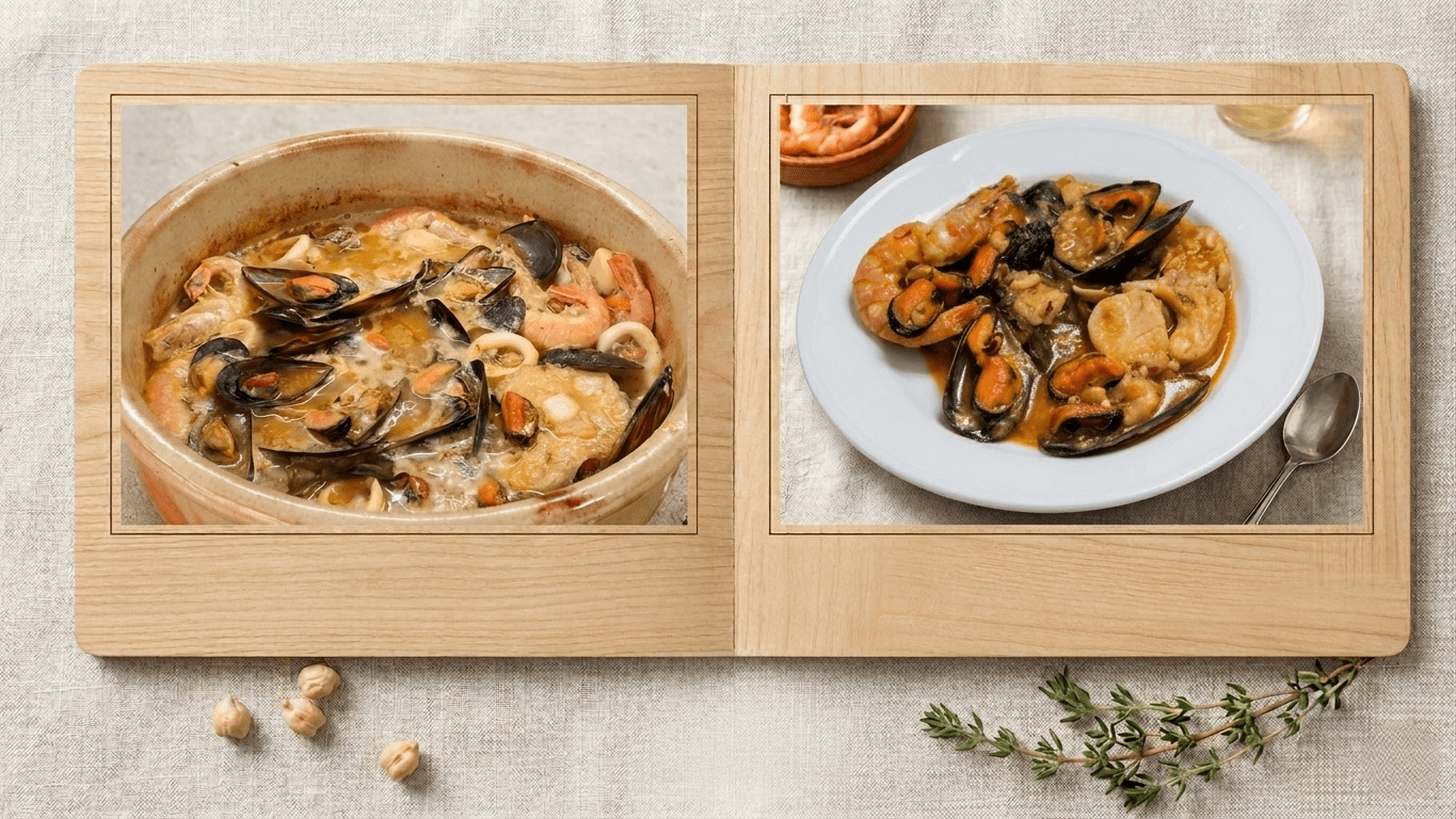 sarsuela de peix i marisc tradicional