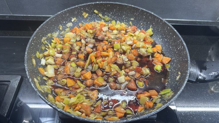 vino añadido a la receta