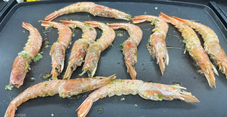 gambas en la plancha