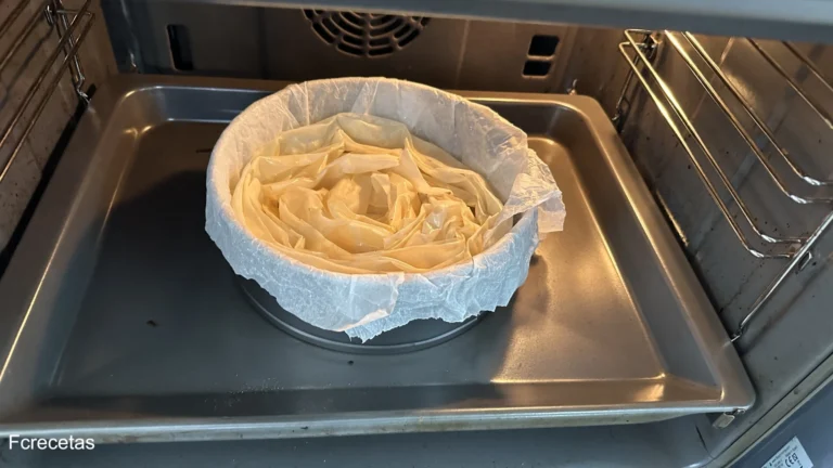 masa filo en el horno