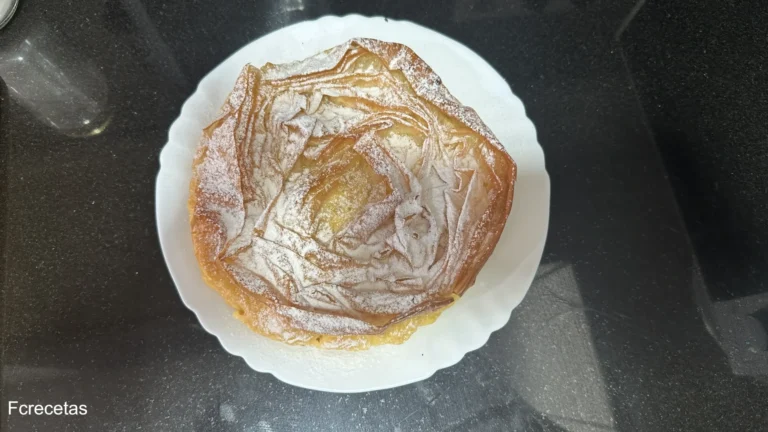 tarta griega de masa filo ya horneada y con azúcar glas por encima
